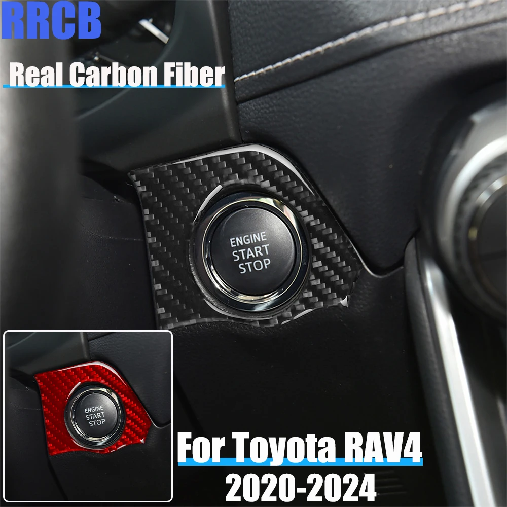 

Автомобильные аксессуары из настоящего углеродного волокна, полоски центральной консоли, мягкая наклейка на крышку для Toyota RAV4 XA50 2020 2021 2022 2023 2024
