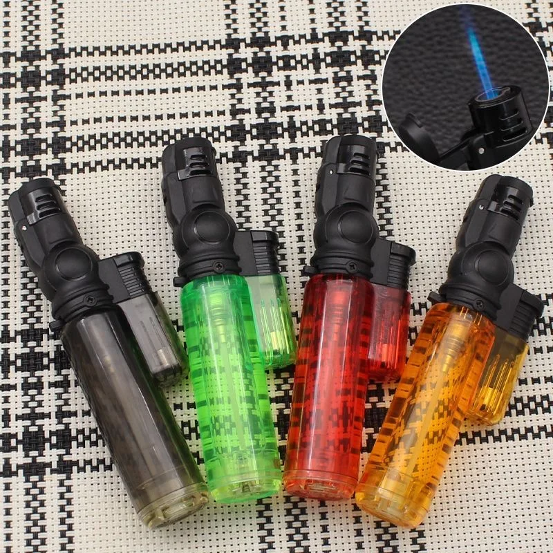 

New Large Capacity Adjustable Elbow Windproof Lighter Green Jet Torch Inflatable Adjustable Flame Outdoor Household Lighter