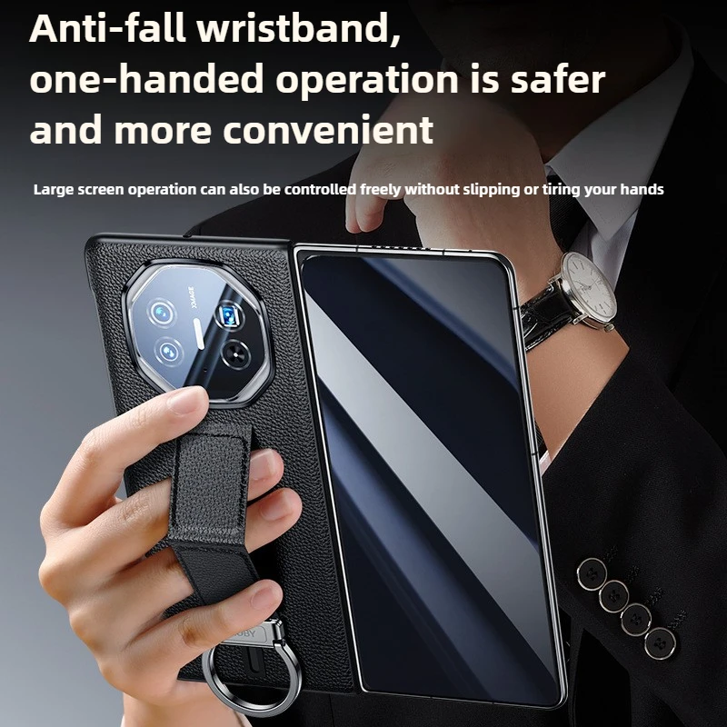 Luxurious genuine leather for Huawei Mate XT Case new single-back case anti-fall wristband protective case for Huawei mate XT