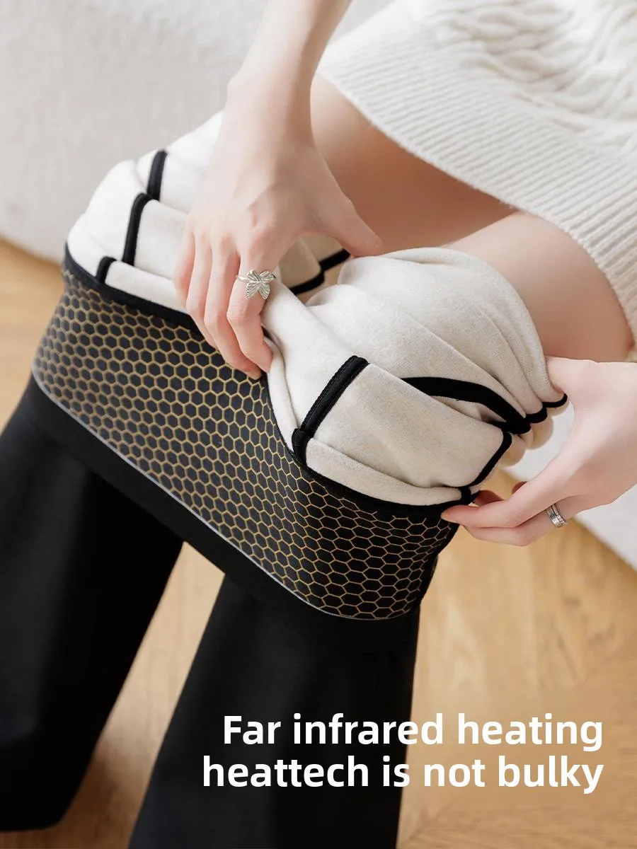 High Waist Fce Lined Yoga Pants Women's Autumn Winter Long ket arkskin Bell Bot plus Size Abdomen Control Trousers