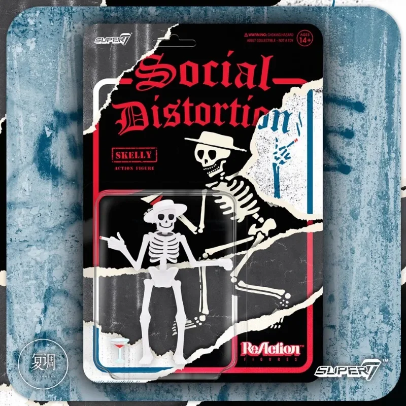 In Stock Super7 The Social Distortion ReAction Figure 3.75 Inch Toy Collectible Doll Christmas Gift