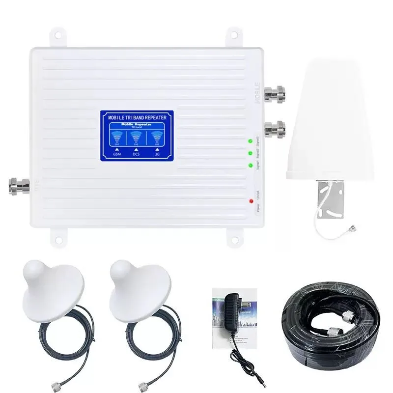 For tri-band 900/1800/2100 mobile phone signal amplifier 2G 3G 4G Internet signal booster