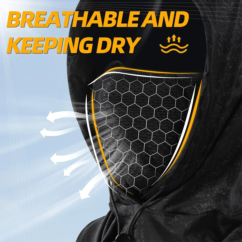 3-in-1 Kühlende Balaclava UV-Schutz Vollgesichtsmaske Kapuze Schnelltrocknende Sport-Kopfbedeckung für Outdoor-Aktivitäten wie Angeln, Radfahren, Wandern, Camping – Detail 3