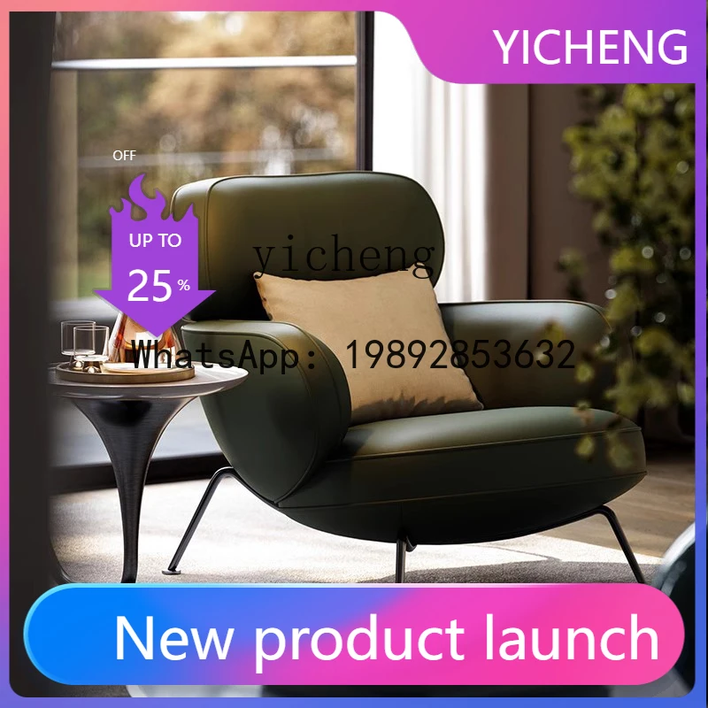 

X6 villa living room single furniture, modern oriental all-leather sofa chair