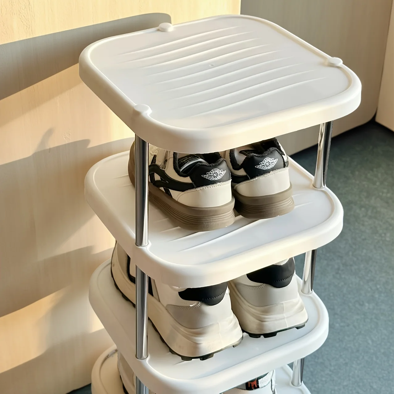 

Узкоугольная полка для хранения своими руками, идеально подходящая для входной части, шкафов и компактных помещений. Отдельно стоящая вертикальная полка для обуви, для кроссовок