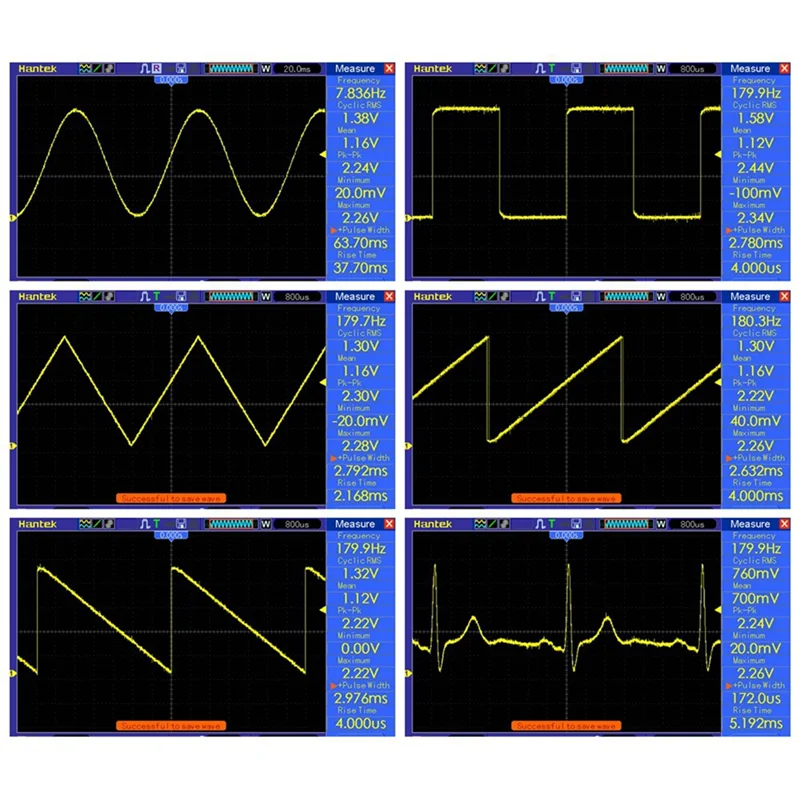 M02K-Function Signal Generator 0.001Hz-200Khz Signal Generator 1.8-Inch TFT Display Sine+Square+Triangle+Sawtooth Waveform