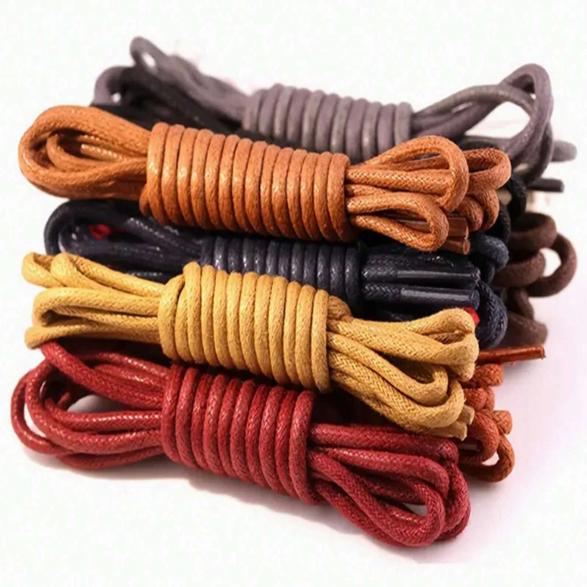 1 Pair/1 Pair of Waxed Round Shoelaces, Unisex Formal Business Shoelaces, Suitable for Men's or Women's Leather Shoes, Boots, 120cm (Approximately 47.24in)
