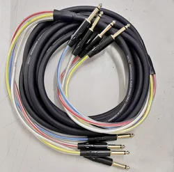 2 4 6 8 12 16 Channel Way 6.35MM 1/4'' Jack P10 Male To Male Professional Multi-Media Audio Extension Cord 6.5MM Cable