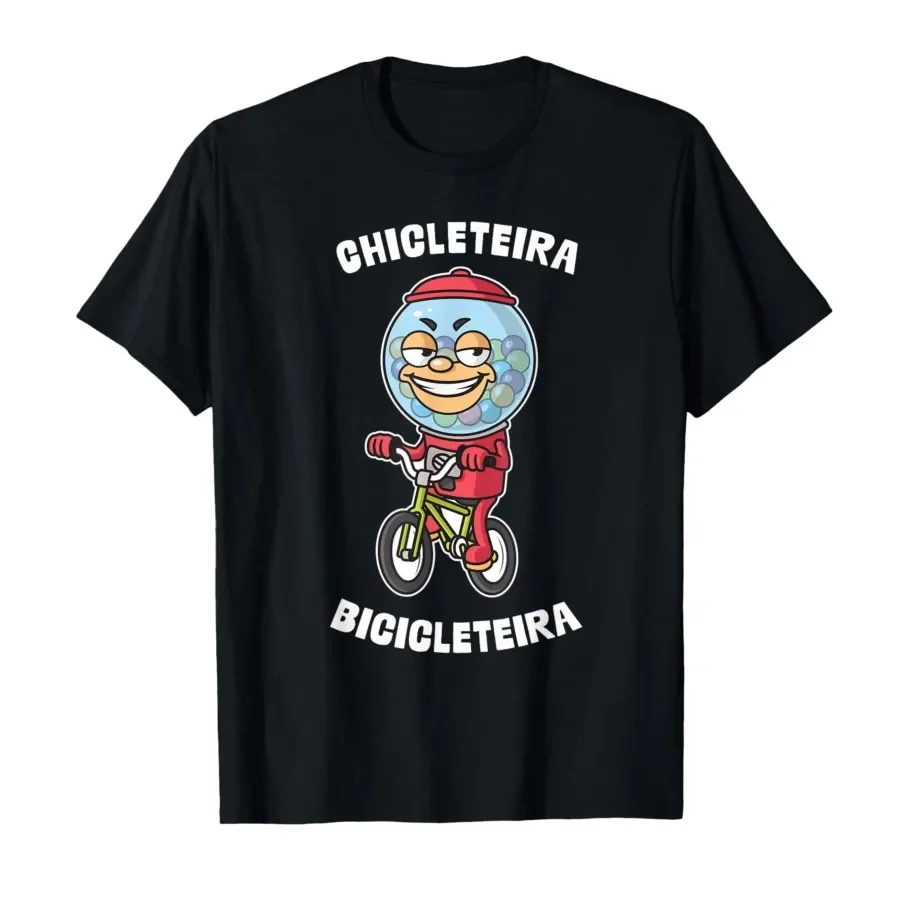 

Chicleteira Bicicleteira Gumball Machine Cyclist Riding Bike Graphic Tee Short Sleeve Trip Casual T-Shirt