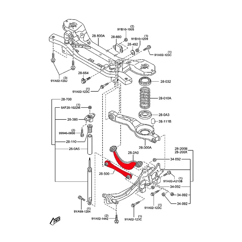 Adjustable Rear Control Arms Compatible With Ford Mustang/Edge/Taurus