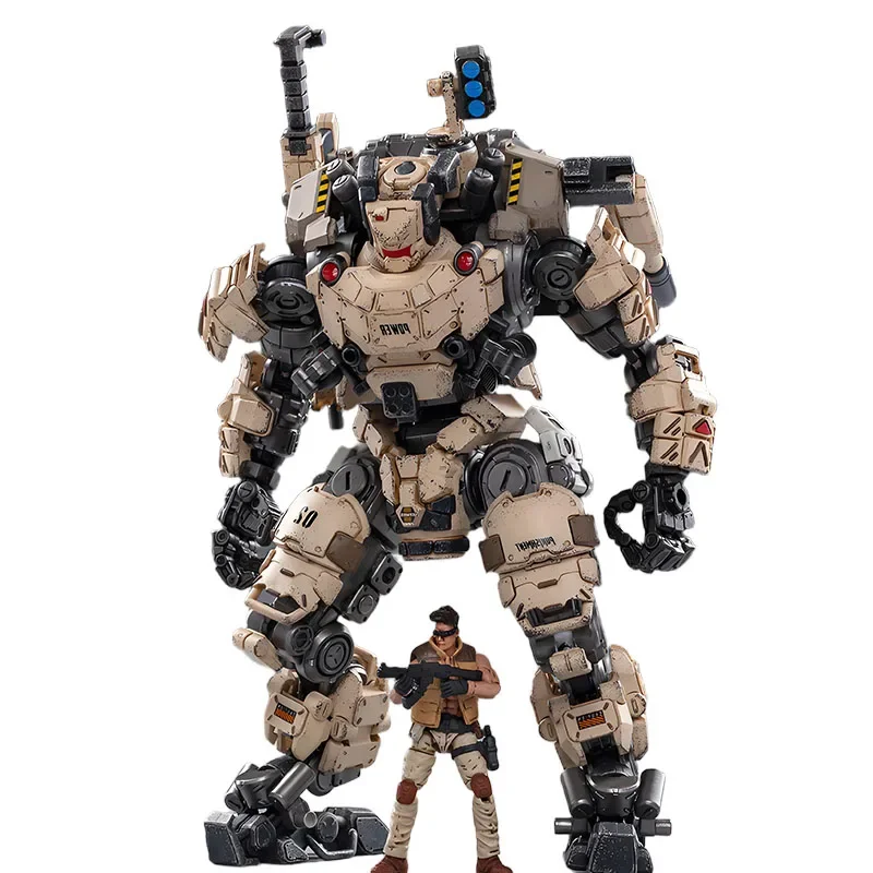 ジョイトイ ダークソース メカ スティールボーン アサルトメカ サンドカラー 可動フィギュア、スティールボーン転写プリント/可動肩、エコABS