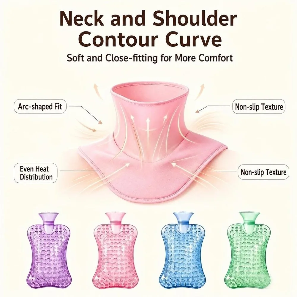Portable PVC Hot Water Bottle 3D Raised Dot Leak-proof Hot Water Bag 1800ML Explosion-proof Massage Hot Water Bottle Pain Relief