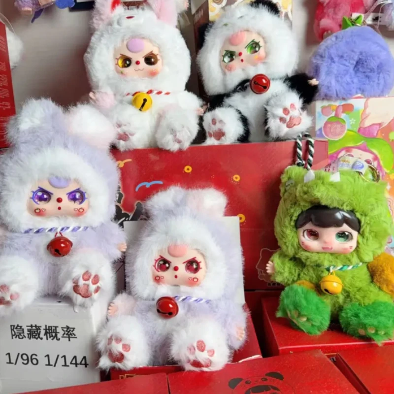 

Baby Three Little Bubble Fortune's Lucky Bell Blind Box Mystery Box Anime Character Bag Key Chain Pendant Collection Toys Gifts