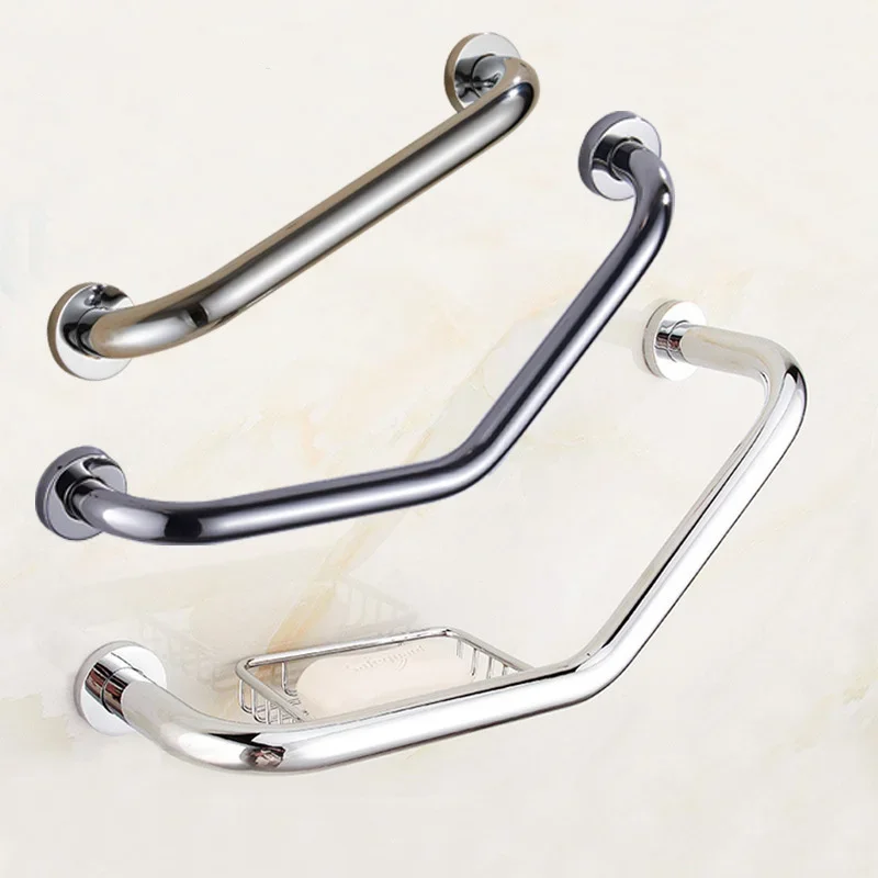 50cm Steel Grab Bar Bathroom Safety Rail Handle with Towel Soap Holder Elderly Disabled Help Handrail for Bathtub Toilet Shower