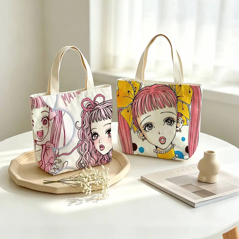 P-Paradise Kiss Happy Berry   Printed Canvas Tote Bag Shoulder Bag Commuter Mommy Shopping Bag