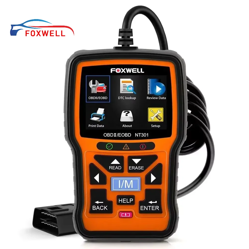 

FOXWELL NT301 OBD2 сканер профессиональный считыватель кодов неисправностей двигателя CAN EOBD ODB2 OBD 2 автомобильный сканер автомобильный диагностический инструмент