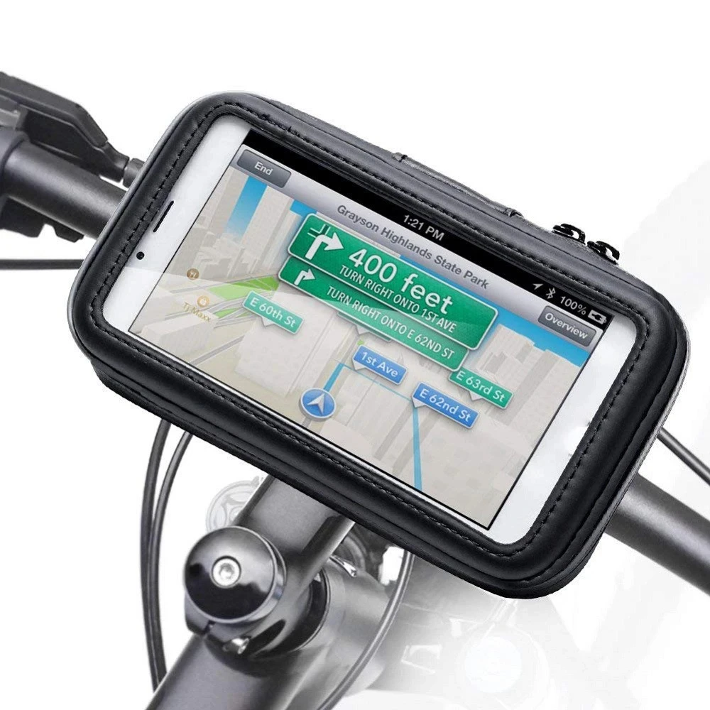 Motorcycle Telephone Holder Support Moto Bicycle Rear View Mirror Stand Mount Waterproof Scooter Motorbike Phone Bag