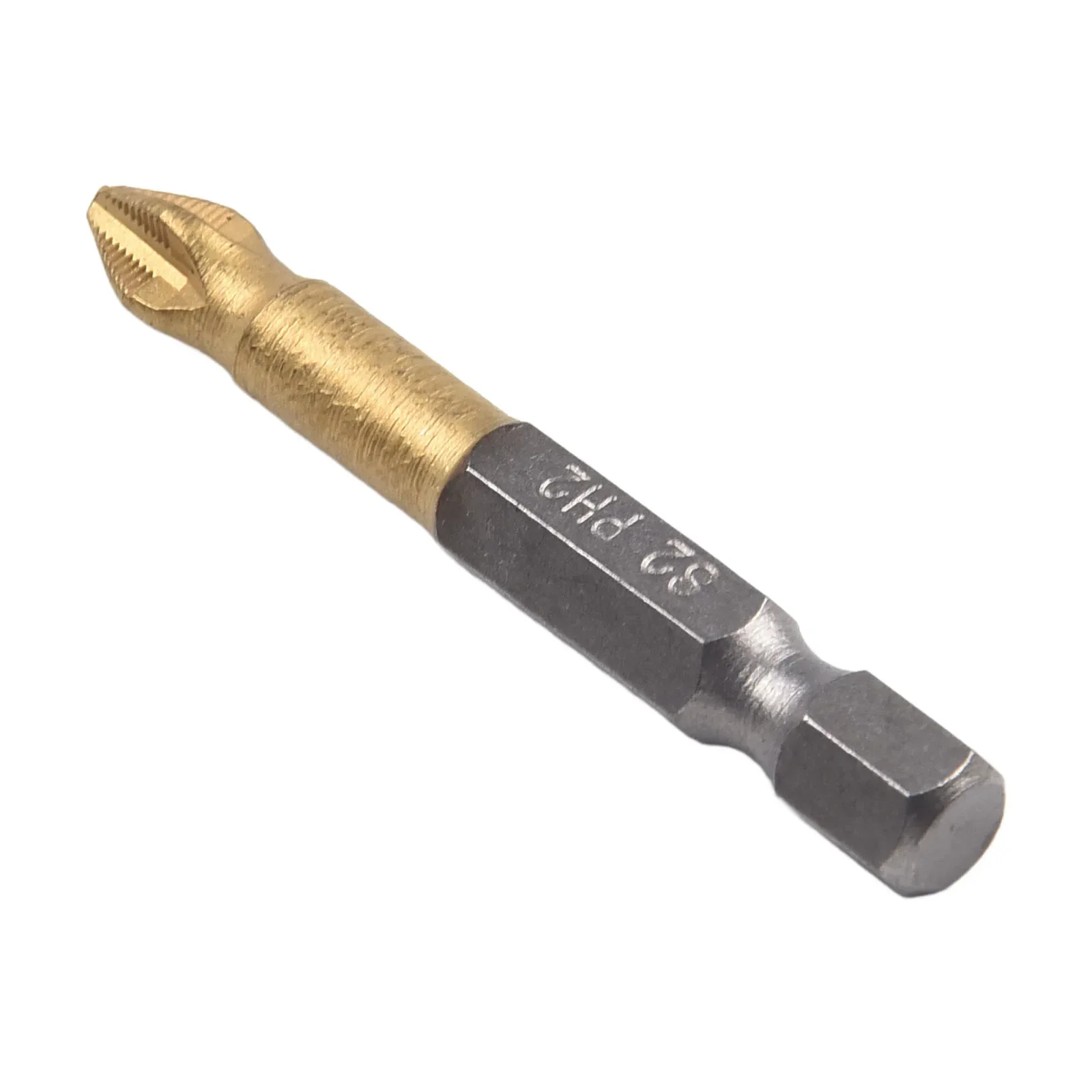 Titânio-revestido Anti Deslizamento Chave de Fenda Bits Polegada Alça Hexagonal Ph2 Magnético Furadeira Elétrica Chave de Fenda Cruzada 10 Peças