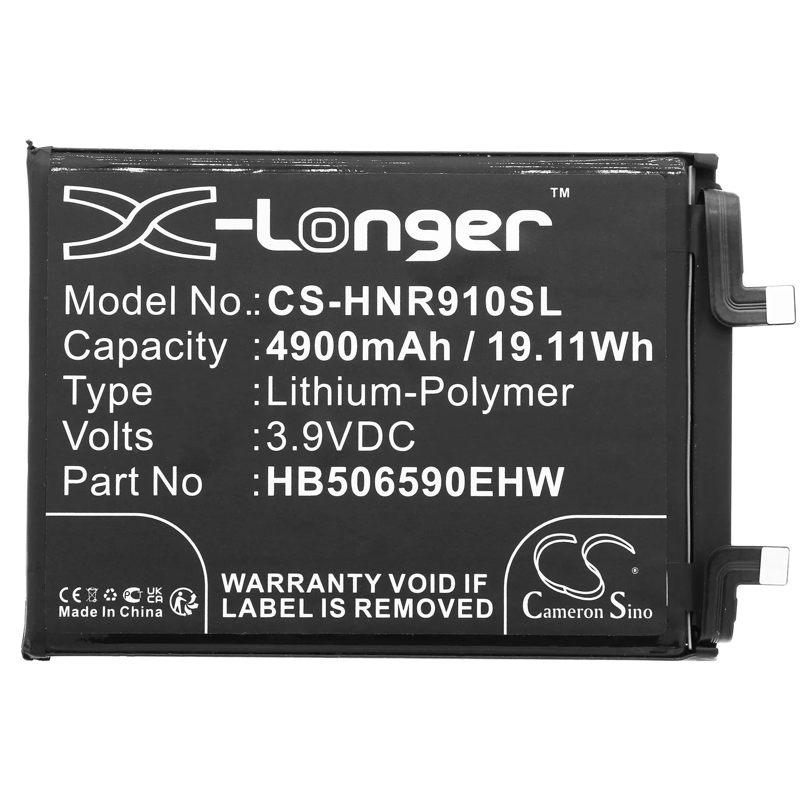 CS Replacement Battery for Honor 90 Pro PN:HB506590EHW 4900mAh / 19.11Wh