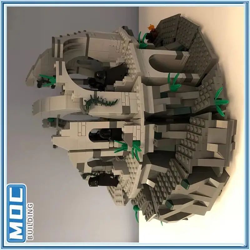 سلسلة الأفلام MOC اللبنات Weathertop Amon Sul قلعة القرون الوسطى العمارة الطوب نموذج لتقوم بها بنفسك تجميع اللعب هدية عيد الميلاد #1