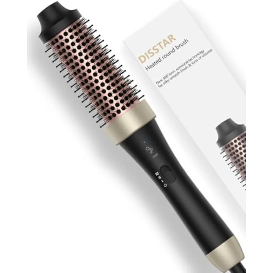 

Ionic Thermal Brush Blowout Hot Brush 1.5 Inch Heat Hair Curling Brush 30s Fast Heated Round Brush Hair Styling Brush Dual Volt