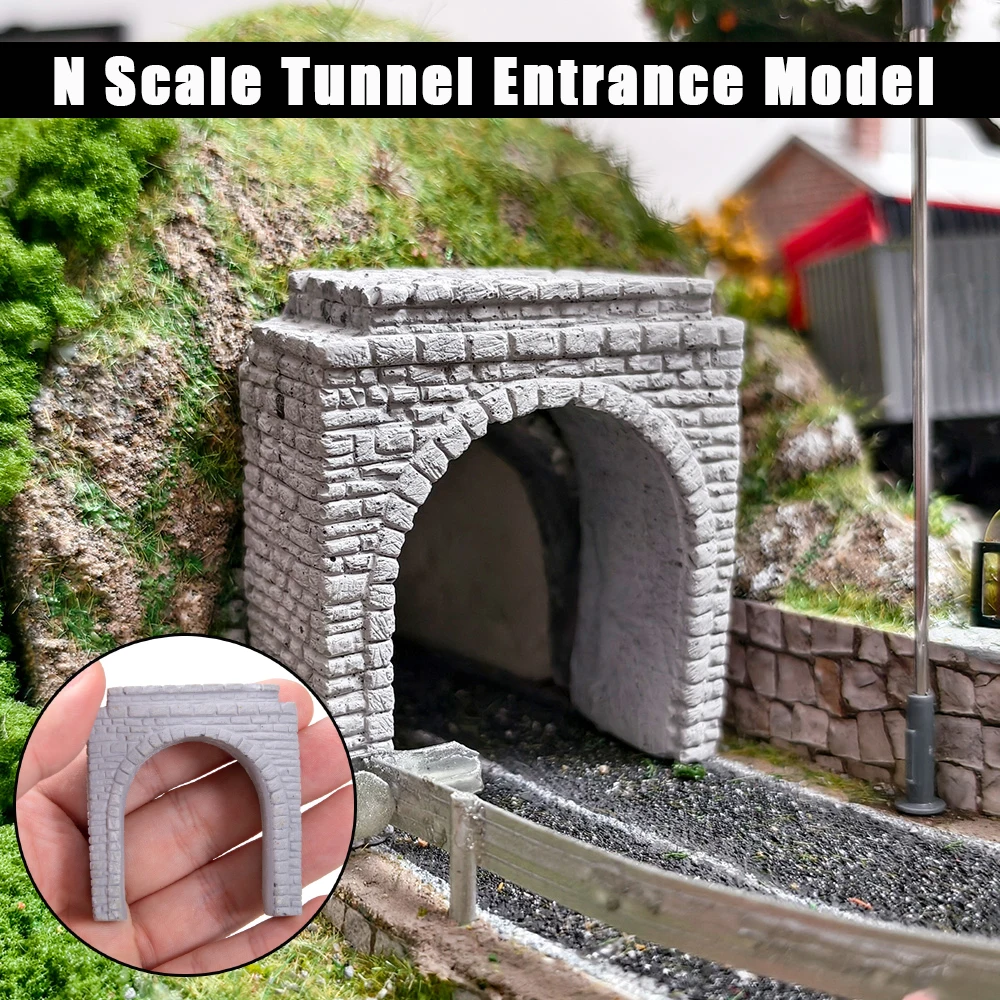 N Scale Railway Train Track Tunnel Entrance Model Making Materials DIY Mountain Cave Tunnels Micro Landscape Diorama Kit 1pcs