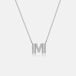 VEWANT Women 100% 925 Sterling Silver Letter Zircon CZ Pendant Long Chain Necklace 2024 Luxury Fine Fashion Party Jewelry