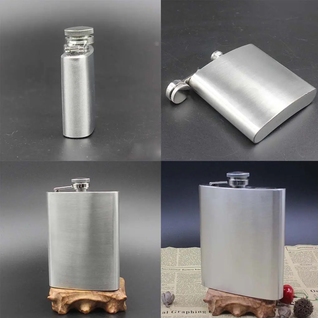 プラスチック蓋ステンレス鋼ヒップフラスコフラゴンポータブルワインウイスキーポットボトルドリンクウェア酒飲み用