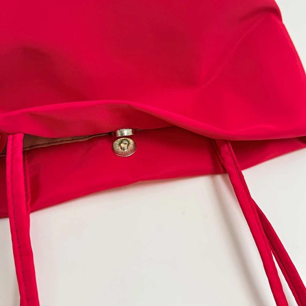 Bonbonfarbene Schultertasche aus Nylongewebe, Damen-Handtasche mit großer Kapazität, lässige Pendeltasche, Handtasche – Detail 6