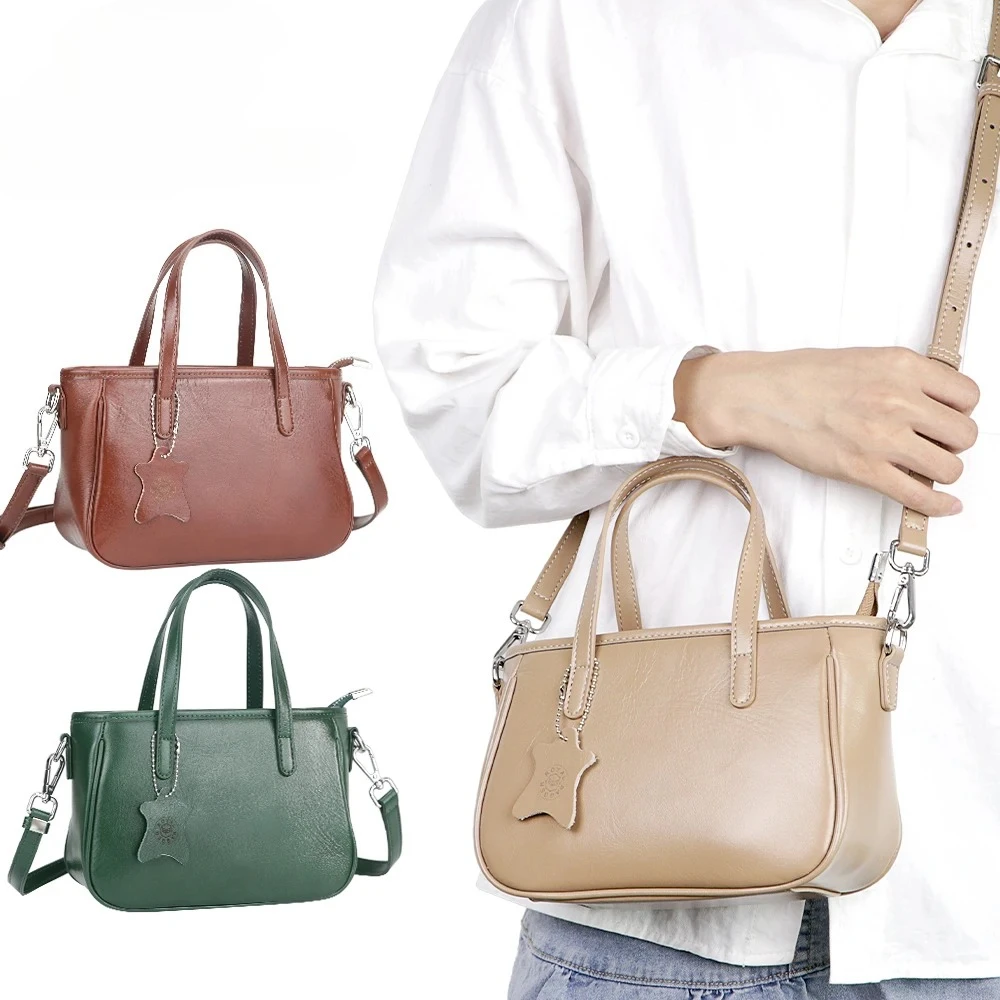 

Luxury Top-Handle Bags for Women Genuine Leather Crossbody Bag Fashion Retro Shoulder Purse Large Capacity Card Houlder Clutch