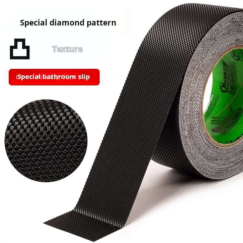 Cinta antideslizante para baño, cuarto de ducha, azulejo anticaída, tira autoadhesiva con textura de diamante antideslizante