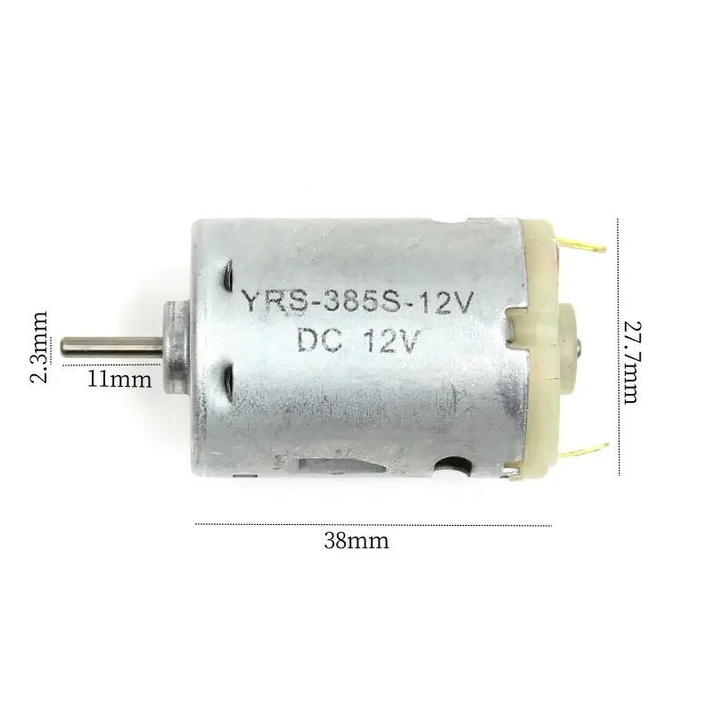 YRS-385 Miniature DC Small Brush Motor Violent High-speed DC12V Car Model Ship Model Refitting Parts Motor