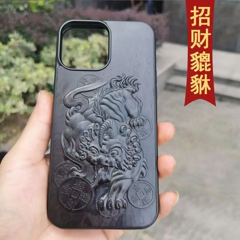 

3D Carved Wood Phone Case for iPhone 15 14 13 12 11 Pro Max Xs Max Xr 15 14 Pro Full Protection Relief Wooden Soft Bumper Coques