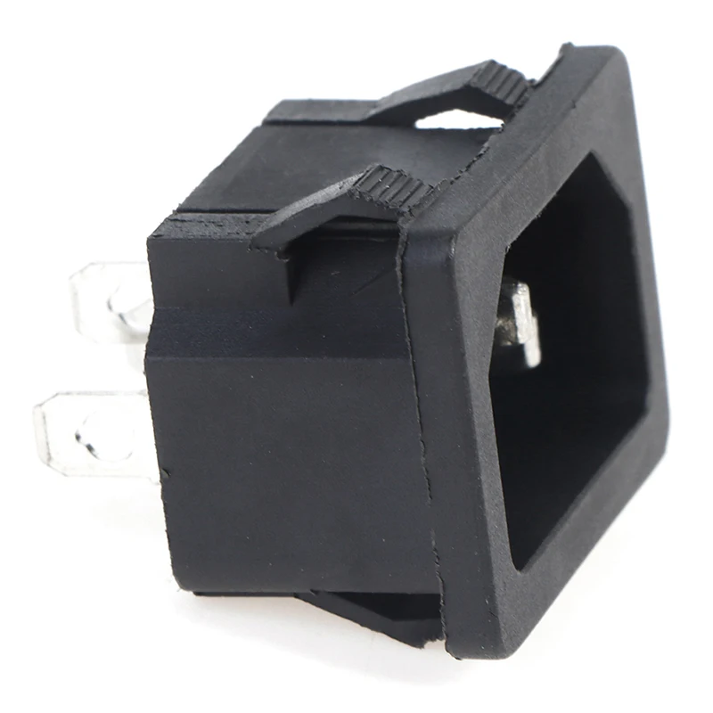 3‑Pin AC Inlet Socket With Rocker Switch 10A 250V Panel Mount Power Plug Connector Electronic Replacement Component