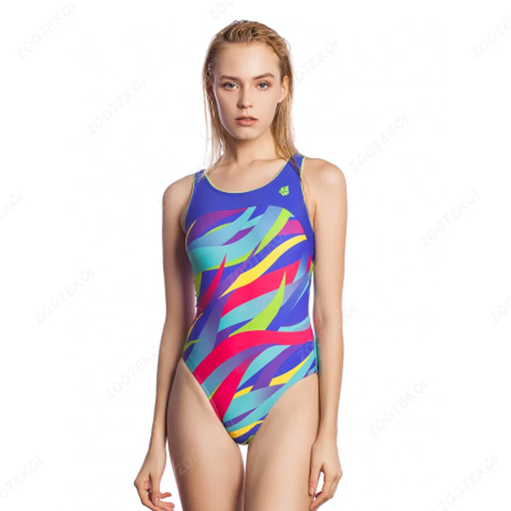 Madwave Women Sexy Swimsuit Pool Sports Practice Competition Swimwear Diving Surfing Triathlon Training Fitness Bathing Suit