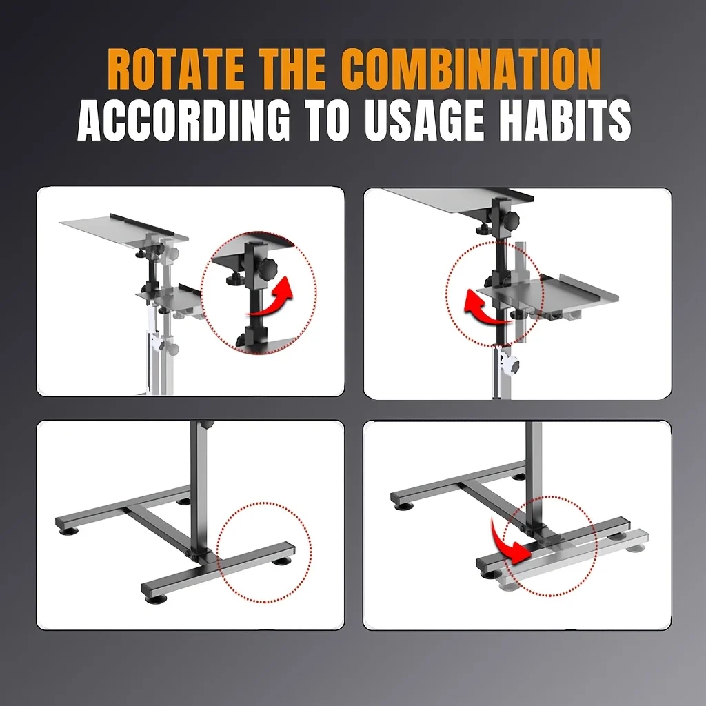 Adjustable racing simulator cockpit standing keyboard and mouse tray, suitable for gaming cockpit standing racing simulator