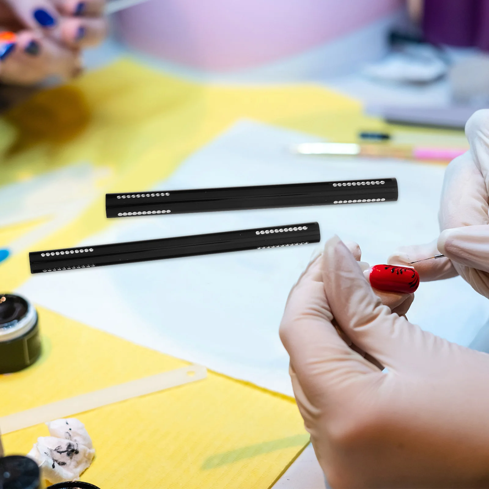 

6pcs W Styling Stick Cuticle Pusher Metal Cuticle Tool Tool Nail Styling W Crystal French Manicure Accessories