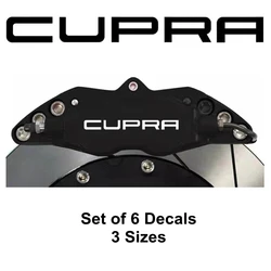 6PCS for CUPRA Brake Caliper High Temp Vinyl Decal Sticker Heat Resistant