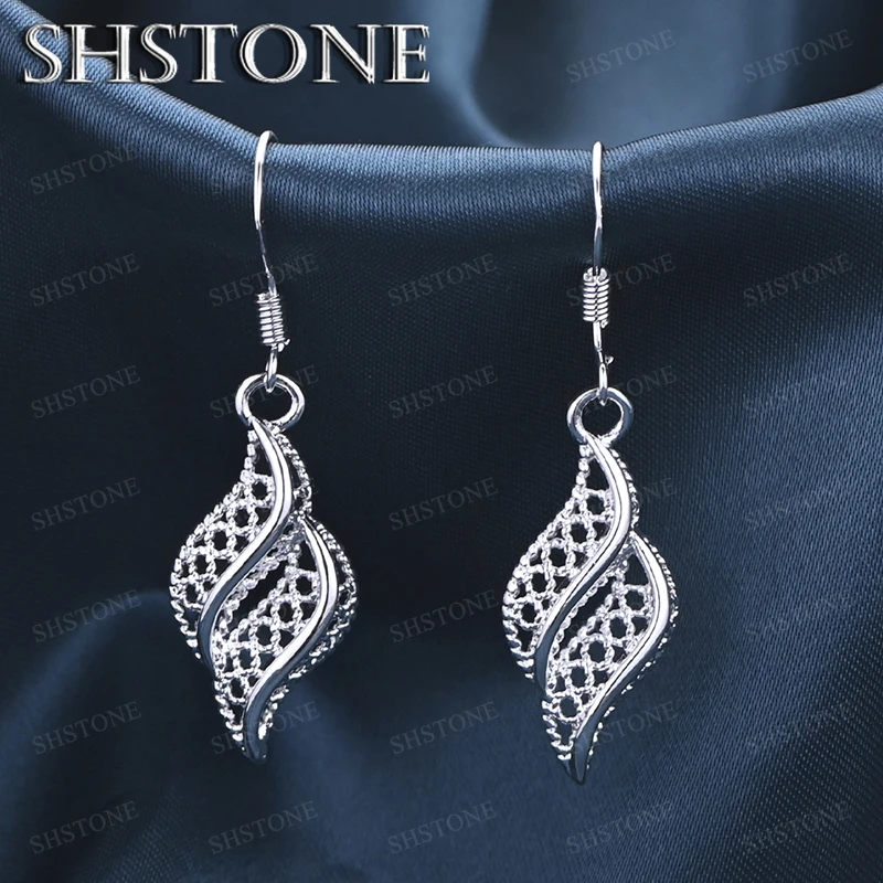 

Exquisite Creative Design 925 Sterling Silver Hollow Leaf Drop Earrings For Women Anniversary Party Gifts Beautiful Jewelry