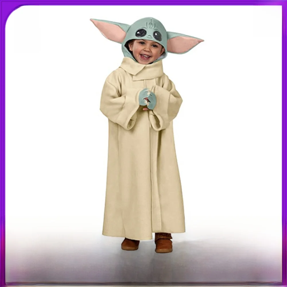 

loween Costume Mandalorian Yoda Baby Children's Clothes Stage Performance Alien Outfit Traditional Chinese Ethnic Costume