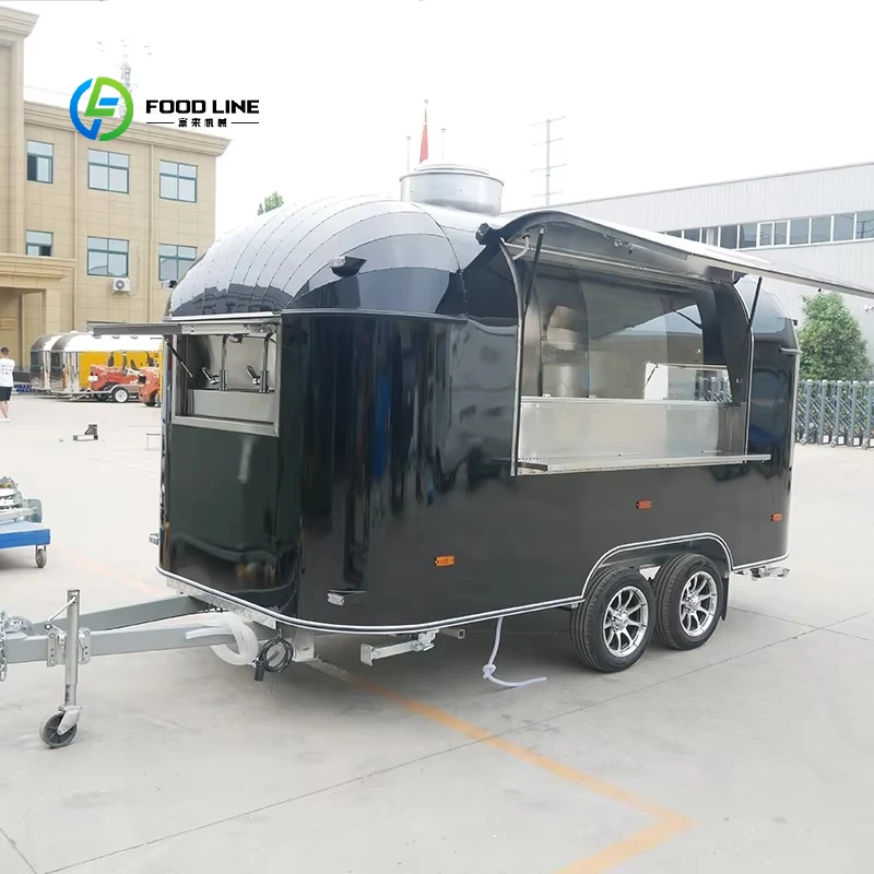 Customized Coffee-Tech Towable Food Trailer Mobile Barista Truck for Commuter Train Station Service