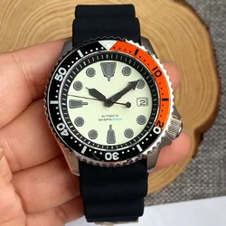Tandorio 41mm nh35a 200m wasserdichtes tauchen automatische uhr männer voll lume zifferblatt saphirglas skx gummiband