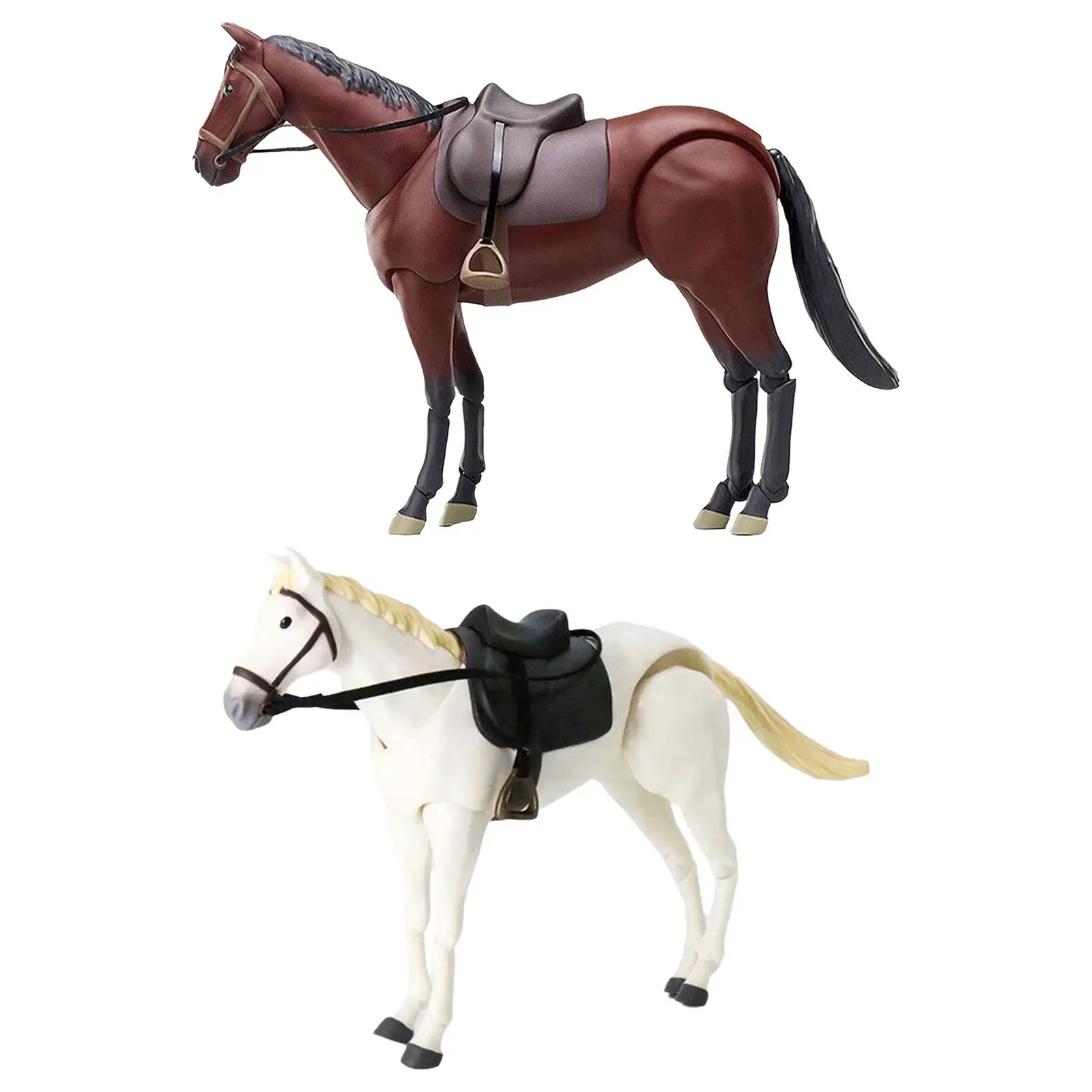 Simulated Horse Statue Model Horse Toys Model Collection Miniature Animal Figurine Dollhouse Decor Micro Landscapes Decor