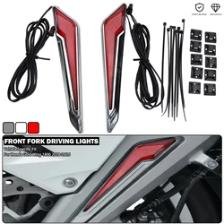 Motorcycle Front Fork Mounted Driving Lights Inserts LED Turn Signal Fits For Honda Gold Wing 1800 DCT Goldwing GL1800 2018-2026
