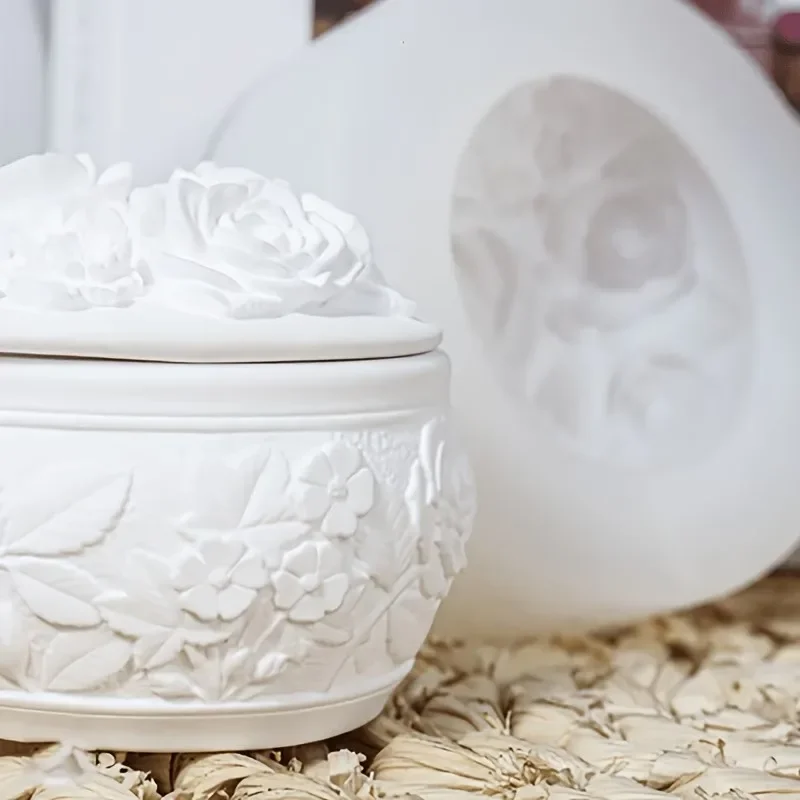 

DIY Resin Casting Mould for Jewelry Organizer,Flower Shape Silicone Mold for Storage Box,Spring Home Garden Decor Craft