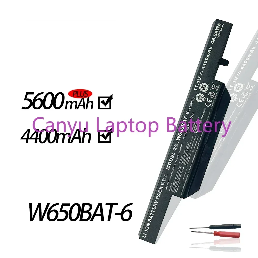 W650BAT-6  for Hasee K610C K650D K750D K570N K710C K590C G150SG G150SA G150S G150TC G150MG W650S w650bat 6 W650RB Laptop battery