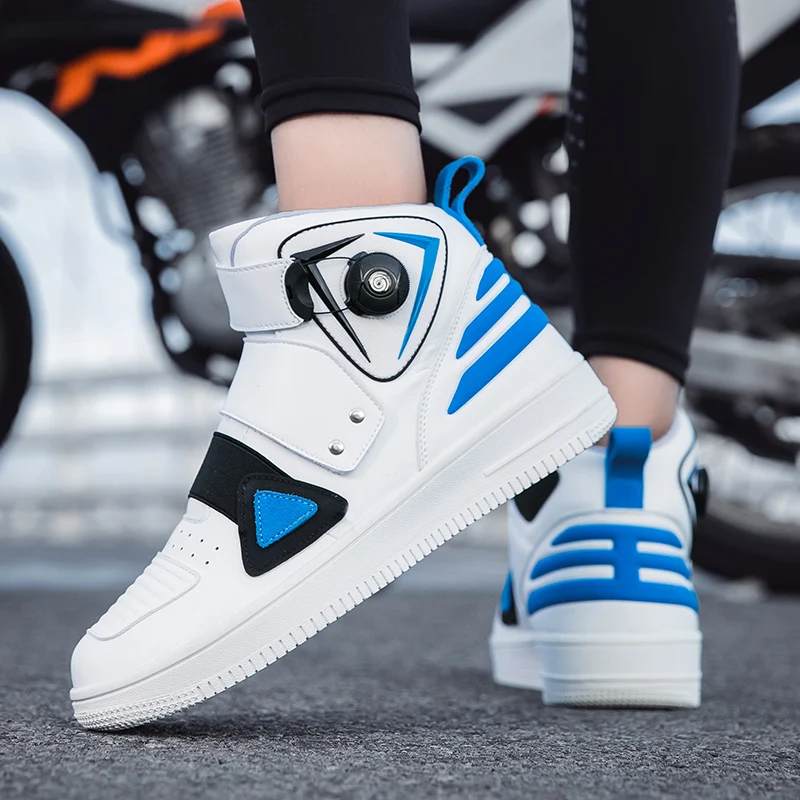 

Motorcycle protective riding boots men's board shoes racing high top four season new fashion breathable anti slip cycling boots