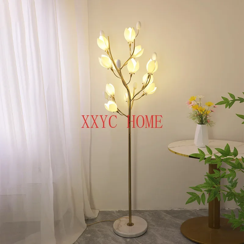 Magnolia floor lamp, internet famous anchor, live broadcast room plant atmosphere lamp