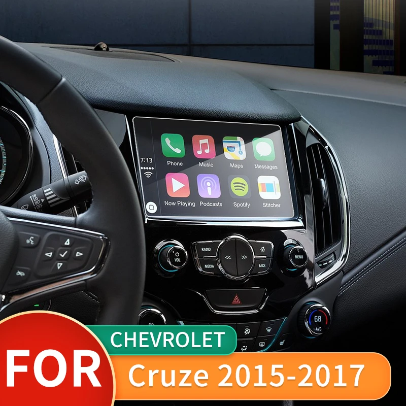 For Chevrolet Cruze 2015 2016 2017 7inch LCD Screen GPS Navigation Screen Tempered Steel Protective Film Car Protect Accessories