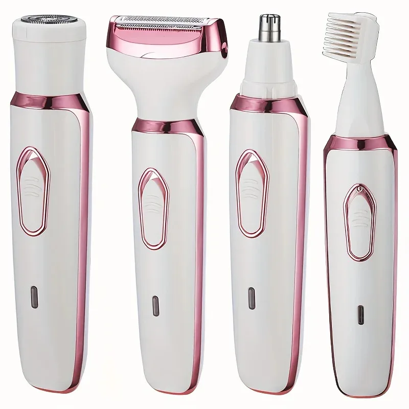 4-in-1 ladies 'multifunctional electric hair remover set Ladies bikini trimmer USB charging eyebrows nose hair face leg portable image 3